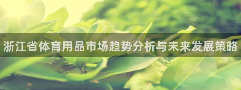 凯捷体育集团E.ON：浙江省体育用品市场趋势分析与未